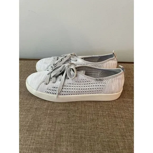 Bobs from Skechers Women Size 9 M Gray Fashion Sneakers Fabric 31896 Memory Foam - Picture 1 of 7